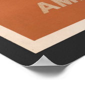 アメリカン航空のテキサス州行きの旅行ポスター ポスター (角)