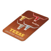 アメリカン航空のテキサス州行きの旅行ポスター マグネット (左側)