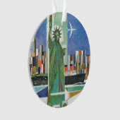 アメリカン航空のヴィンテージ旅行ポスター オーナメント (正面)