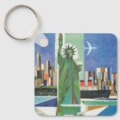 アメリカン航空のヴィンテージ旅行ポスター キーホルダー (正面)