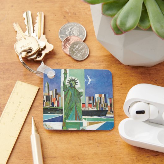 アメリカン航空のヴィンテージ旅行ポスター キーホルダー (デスク)