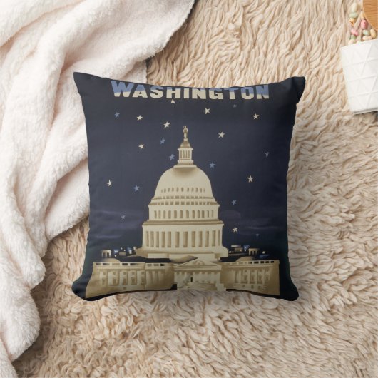 アメリカン航空のヴィンテージ旅行ポスター クッション (ブランケット)