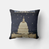 アメリカン航空のヴィンテージ旅行ポスター クッション (裏面)