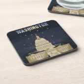 アメリカン航空のヴィンテージ旅行ポスター コースター (左側)