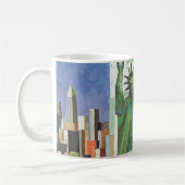 アメリカン航空のヴィンテージ旅行ポスター コーヒーマグカップ (左)