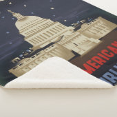 アメリカン航空のヴィンテージ旅行ポスター シェルパブランケット (3/4)