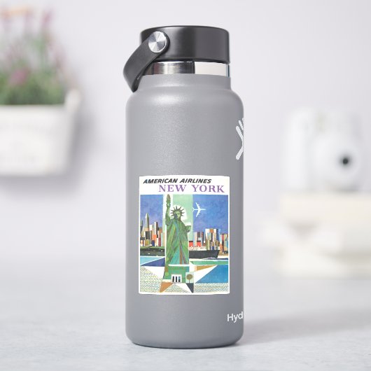 アメリカン航空のヴィンテージ旅行ポスター シール (HydroFlask)