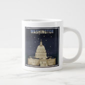 アメリカン航空のヴィンテージ旅行ポスター ジャンボコーヒーマグカップ (右)