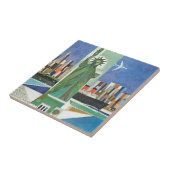 アメリカン航空のヴィンテージ旅行ポスター タイル (側面)