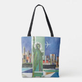 アメリカン航空のヴィンテージ旅行ポスター トートバッグ (裏面)