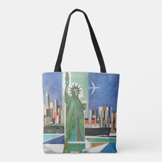 アメリカン航空のヴィンテージ旅行ポスター トートバッグ (裏面)