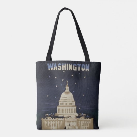 アメリカン航空のヴィンテージ旅行ポスター トートバッグ (裏面)