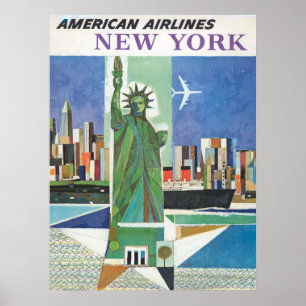 アメリカン航空のヴィンテージ旅行ポスター ポスター