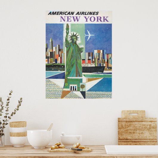 アメリカン航空のヴィンテージ旅行ポスター ポスター (キッチン)