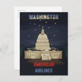 アメリカン航空のヴィンテージ旅行ポスター ポストカード (正面/裏面)