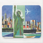 アメリカン航空のヴィンテージ旅行ポスター マウスパッド (正面)