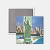 アメリカン航空のヴィンテージ旅行ポスター マグネット (正面/裏面)