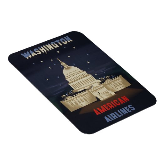アメリカン航空のヴィンテージ旅行ポスター マグネット (右側)