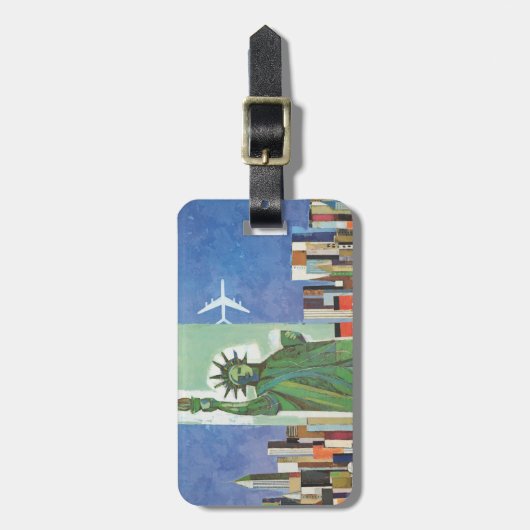 アメリカン航空のヴィンテージ旅行ポスター ラゲッジタグ (正面縦)