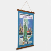 アメリカン航空のヴィンテージ旅行ポスター 吊り下げ型タペストリー (傾斜あり)