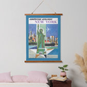 アメリカン航空のヴィンテージ旅行ポスター 吊り下げ型タペストリー (寝室)