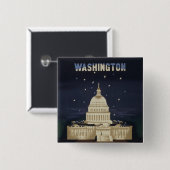 アメリカン航空のヴィンテージ旅行ポスター 缶バッジ (正面&裏面)