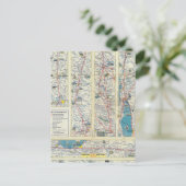 アメリカン航空の路線図(裏面) ポストカード (スタンド正面)