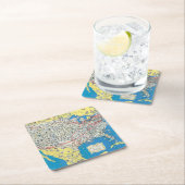 アメリカン航空システム地図 スクエアペーパーコースター (インサイチュ)