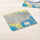 アメリカン航空システム地図 スクエアペーパーコースター (アングル)