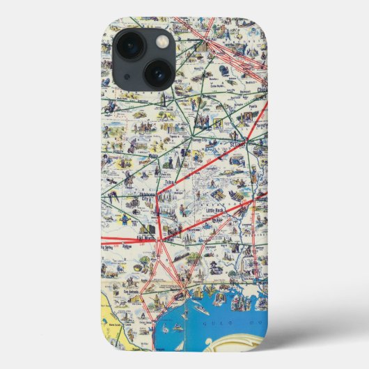 アメリカン航空システム地図 Case-Mate iPhoneケース (裏面)