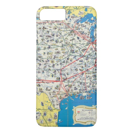 アメリカン航空システム地図 Case-Mate iPhoneケース (裏面)