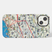 アメリカン航空システム地図 iPhoneケース (裏面横)