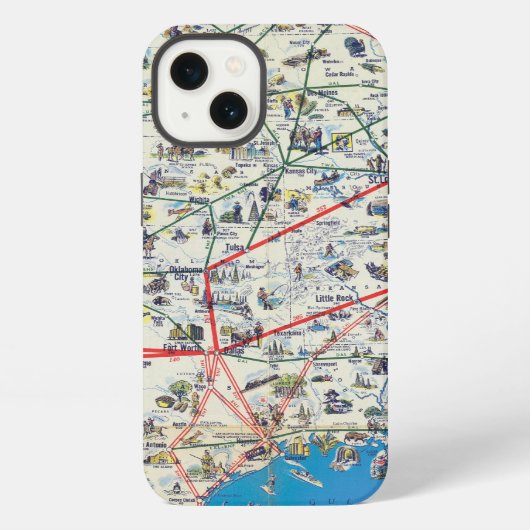 アメリカン航空システム地図 iPhoneケース (裏面)