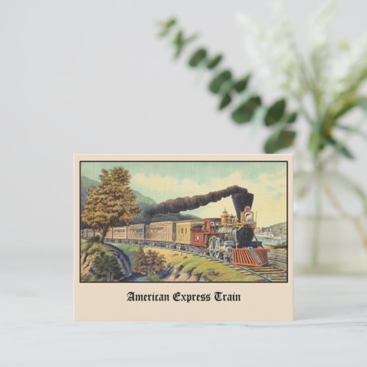 アメリカン表現トレインヴィンテージはがき ポストカード (スタンド正面)
