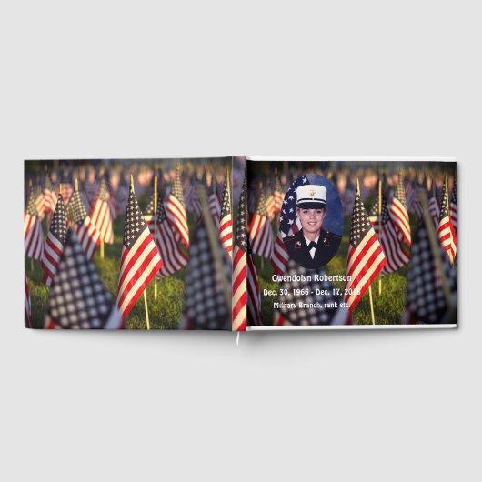 アメリカン退役軍人メモリアルゲストブック ゲストブック (全面)
