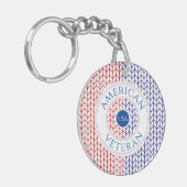 アメリカン退役軍人ラウンドアクリルキーチェーン キーホルダー (正面左)