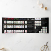 アメリカン麻雀用チャールストン/アメリカン牌 トリフォールドカード 三つ折りカード (内部)