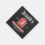 アメリカン1950年代のダイナー スタンダードランチョンナプキン (角)