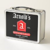 アメリカン1950年代のダイナー メタルランチボックス (裏面)