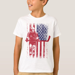 アメリカン·アイス·ホッケー·プレーヤー Tシャツ