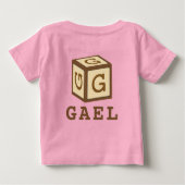 アメリカン・アパレルのゲールの名前 ベビーTシャツ (裏面)