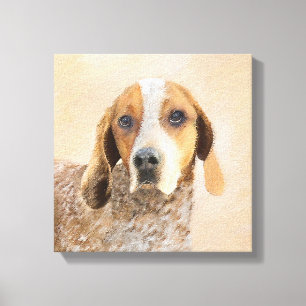 アメリカン・イングリッ絵画グ・ハウンド – Dog Art キャンバスプリント