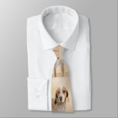 アメリカン・イングリッ絵画グ・ハウンド – Dog Art ネクタイ (タイ)