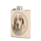 アメリカン・イングリッ絵画グ・ハウンド – Dog Art フラスク (左)