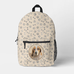 アメリカン・イングリッ絵画グ・ハウンド – Dog Art プリントバックパック
