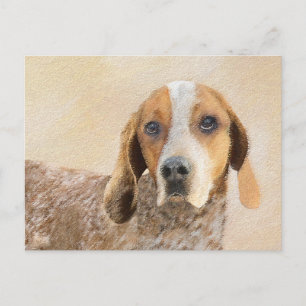 アメリカン・イングリッ絵画グ・ハウンド – Dog Art ポストカード