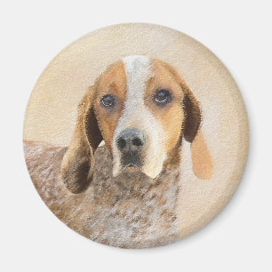 アメリカン・イングリッ絵画グ・ハウンド – Dog Art マグネット