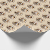 アメリカン・イングリッ絵画グ・ハウンド – Dog Art ラッピングペーパー (角)