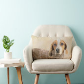 アメリカン・イングリッ絵画グ・ハウンド – Dog Art ランバークッション (椅子)