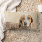 アメリカン・イングリッ絵画グ・ハウンド – Dog Art ランバークッション (ブランケット)